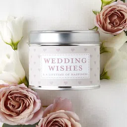 Aromatic Fables Wedding Wishes White Printed Scented Tin Jar Candle-26