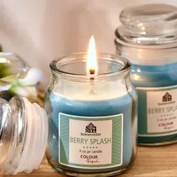 Home Centre Blue 2 Pieces Printed Jar Candles-31