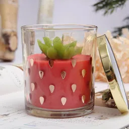 UMAI Printed 52Hrs Scented Jar Candle with Lid 260g-41