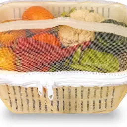 fruits basket with net cover Plastic Fruit & Vegetable Basket-17