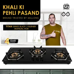 Titan Series HexFire Table Top Hob 3 Burner Hobtop Stove Glass Manual Hob-image-77