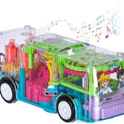 Plastic Biggest Transparent Bus Concept Musical Bus, 3D Bus Toy-image-10