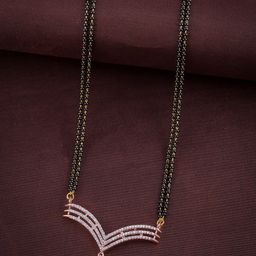 Brandsoon Multicolored AD-Studded & Beaded Mangalsutra-image-10