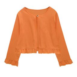 A.T.U.N. Girls Orange Evie Jersey Cardigan-image-6