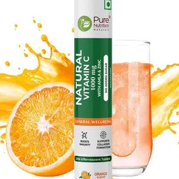 Pure Nutrition Vitamin C Effervescent Tablets - 20 Tablets - Orange Flavor-25