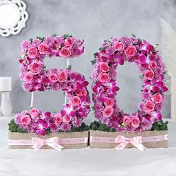 Half Century Celebration Roses N Daisies Arrangement-image-45