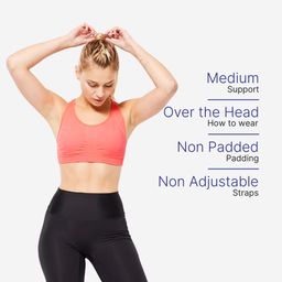 Sport Bra Medium Support for Running - Pomelo Orange-image-72