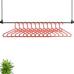 Kuber Industries Red 12 Pieces Multi-Purpose Hangers-74