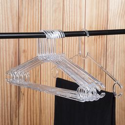 MARKET99 Pack of 10 Transparent Hangers-42