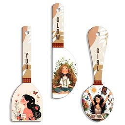 SEHAZ ARTWORKS 3-Pcs Beige & Brown Printed Kitchen Decor Wall Hangings-10