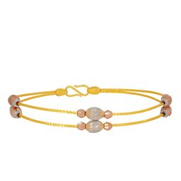 BHIMA 22K Hallmark 916 Purity Yellow Gold Cutting Ball Bangle-image-32