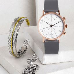 JOKER & WITCH Men Grey Watch Gift Set JWMLT1-image-19