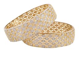 The Pari Set Of 2 Gold-Plated AD-Studded Bangles image 2