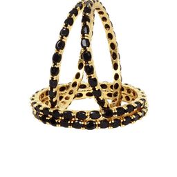 The Pari Set Of 6 Gold-Plated AD-Studded Bangles image 2