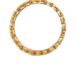 KARATCART Set Of 2 Gold-Plated Kundan-Studded Bangles image 3