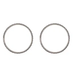 TEEJH Set Of 2 Silver Plated Oxidized Bangle image 3