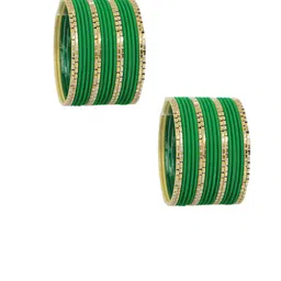 NMII Set Of 40 Engraved Pattern Glossy & Matte  Finished Bangles image 4