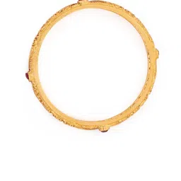 Rubans Set Of 2 Gold-Plated Faux Ruby Handcrafted Bangles image 2