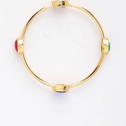 NVR Set of 4 Gold-Plated Artificial Stone Studded Bangles image 3