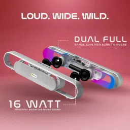 SnapUp Boom X Pro Upto 8 HR Music TYPE C BOOM Sound Multi-Compatibility RGB TWS Feature 16 W Bluetooth Party Speaker image 3