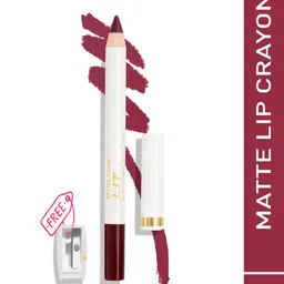 MyGlamm LIT Matte About It Lip Color with Sharpener 2.8g - Wine Tango-14