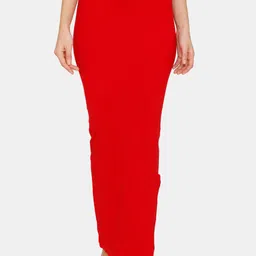 Zivame Women Red Solid Saree Shapewear-picture-23