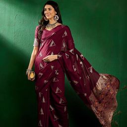 Sangria Ethnic Motifs Woven Design Banarasi Saree-picture-6