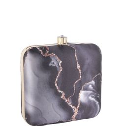 Sangria Printed Box Clutch With Shoulder Strap image 3