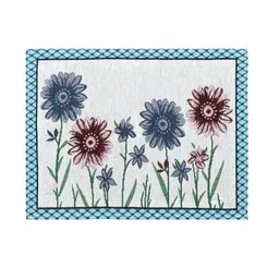 BELLA TRUE Set Of 6 Multicoloured Floral Printed Jacquard Rectangular Table Placemats image 3