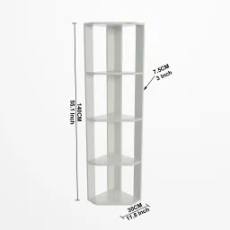 das Revolt Wooden Multipurpose Book Storage Display Organizer Rack Showcase Stand Engineered Wood Semi-Open Book Shelf image 4
