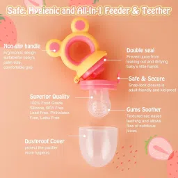 aerex Silicone Food Pacifier Rabbit Fruit Nibbler Chewing Nibbler for Babies Teether and Feeder image 4
