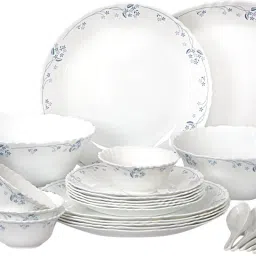 Pack of 33 Opalware Cello Imperial Dainty Blue Dinner Set of 33 pcs Dinner Set-image-39