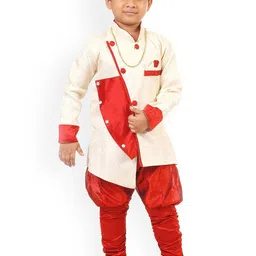 CELEBRITY CLUB Boys Self-Design Sherwani Set-picture-47