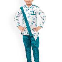 BAESD Boys Floral Printed Sherwani With Churidar-97