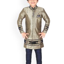ahhaaaa Boys Embroidered Sherwani Set-picture-50