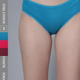 Aimly Women Pack Of 3 Mid Rise Cotton Hipster Briefs-image-95