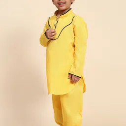 Pro-Ethic STYLE DEVELOPER Boys Yoke Design Regular Pathani Kurta With Pyjamas image 5