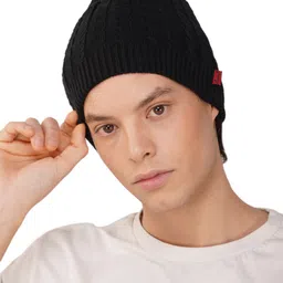 iSWEVEN Unisex Self Design Woollen Beanie-25