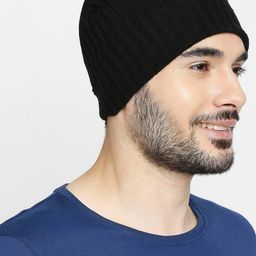 SPYKAR Men Black Solid Cotton Beanie-image-55