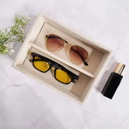 La Trove Cream-Coloured 2 Slot Sunglass Organiser-picture-46