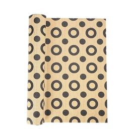 Dakshya Industries Beige & Black Coin Printed Anti Slip Self Cover Roll - 10m-20