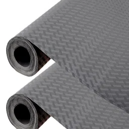 Kuber Industries Grey 2 Pieces Self Check Shelf Liner Cabinet Mats-13