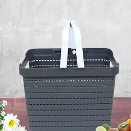 Kuber Industries Grey 2 Pieces Storage Basket-48
