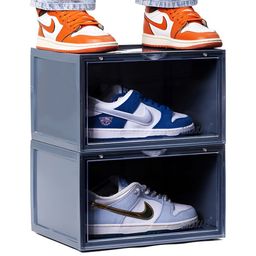 SNEAKARE Grey Set of 2 Super Strong Shoes Organiser Organisers-image-36