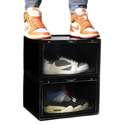SNEAKARE Black Set of 2 Super Strong Shoes Organiser Organisers-image-38