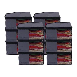 Kuber Industries Set Of 12 Striped Foldable Blouse Cover-15