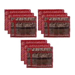 Kuber Industries Set Of 9 Bandhani Printed PVC Foldable Single Saree Organisers-4