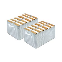 NFI essentials Grey Set of 2 Regular Drawer Organiser Organisers-20