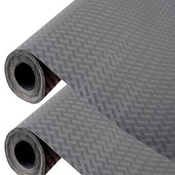 Kuber Industries Gray 2 Pieces Textured Anti-Slip Roll Mat Shelf Liners-image-93