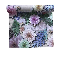 Kuber Industries Brown & Purple Floral Printed Waterproof Anti-Slip Shelf Liner-42